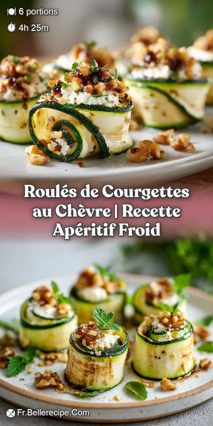 Close-up of tender zucchini roulade showcasing its creamy goat cheese interior and golden exterior.