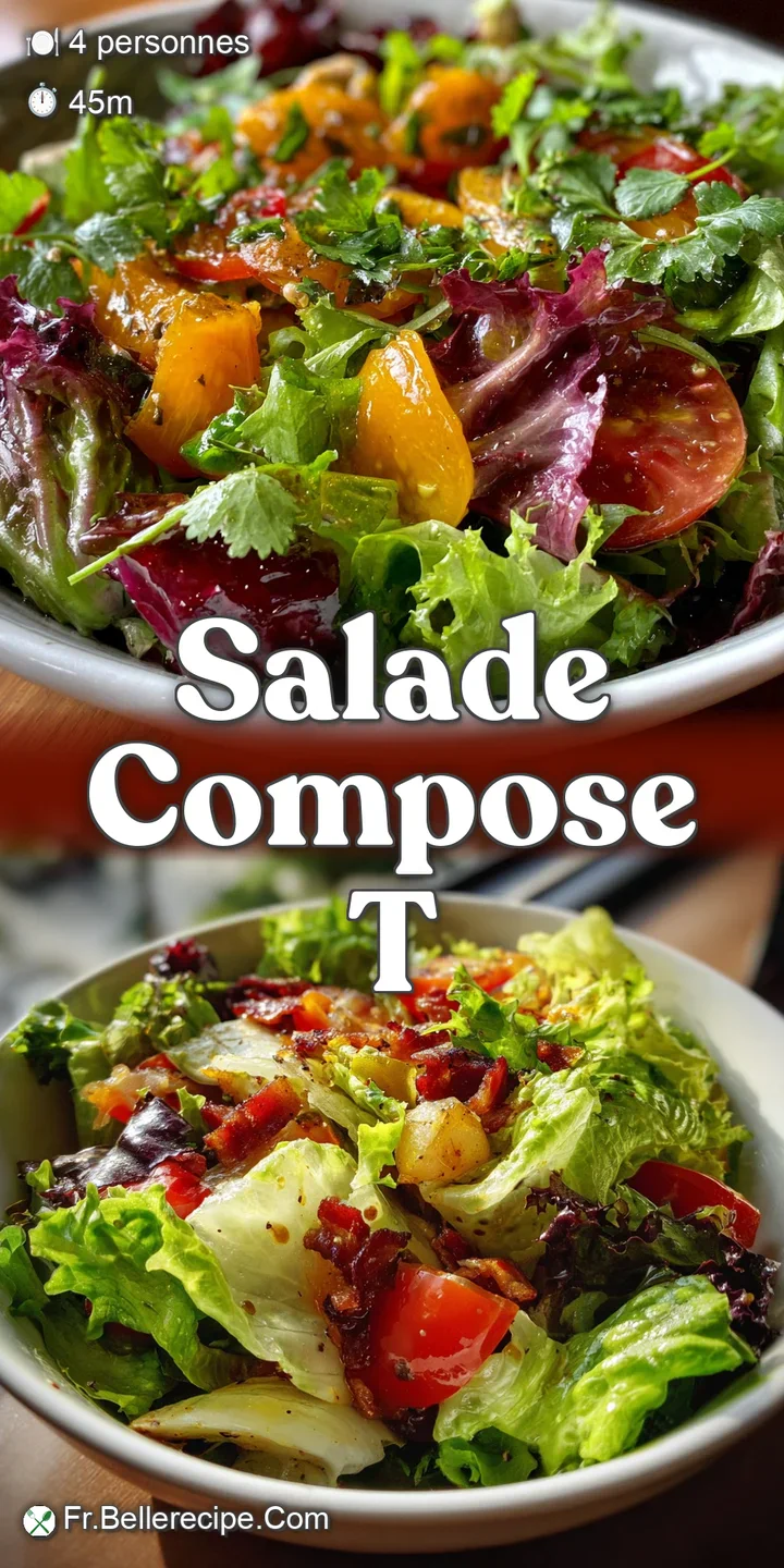 Salade Compos&eacute;e L&Eacute;quilibre Parfait Recette Facile et Gourmande - BelleRecipe France