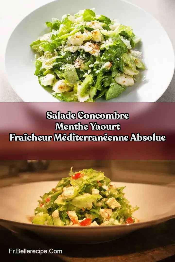 Salade Concombre Menthe Yaourt Fra&icirc;cheur M&eacute;diterran&eacute;enne Absolue