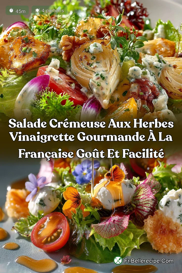 Salade Cr&eacute;meuse aux Herbes Vinaigrette Gourmande &agrave; la Fran&ccedil;aise Go&ucirc;t et Facilit&eacute;