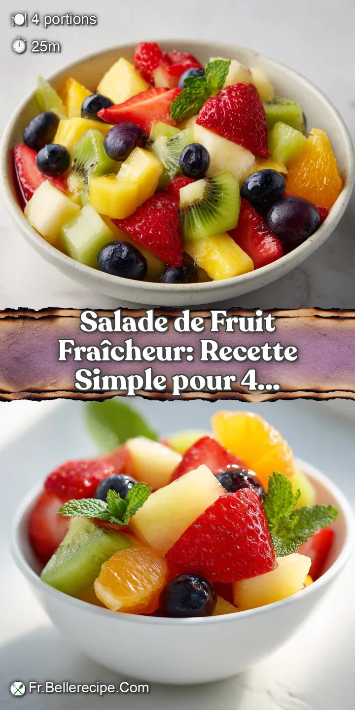 Close-up reveals the glistening, juicy texture of the fruit salad. Dewy blueberries and a splash of citrus create an invit...