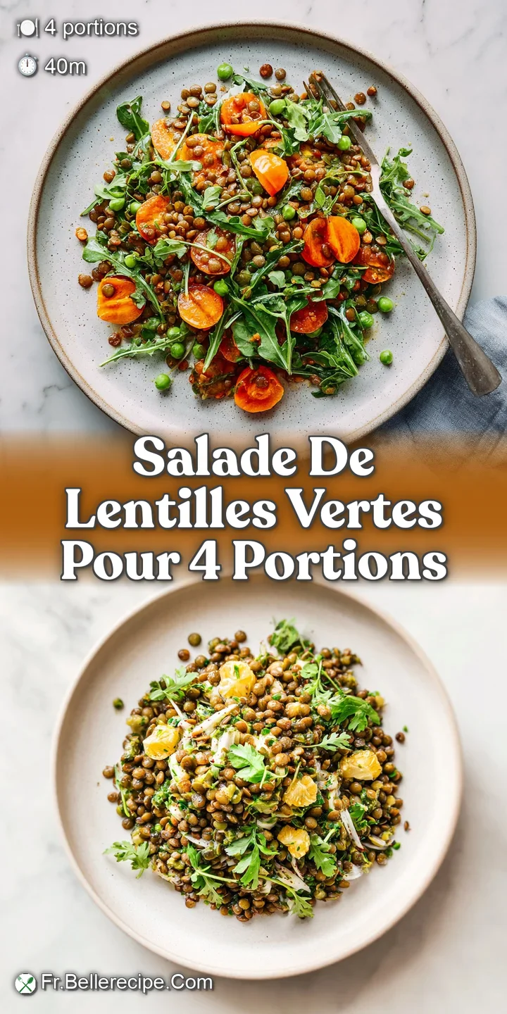 Close-up of lentil salad: earthy lentils, bright vegetables, fresh herbs, and a light dressing create a tempting & wholeso...
