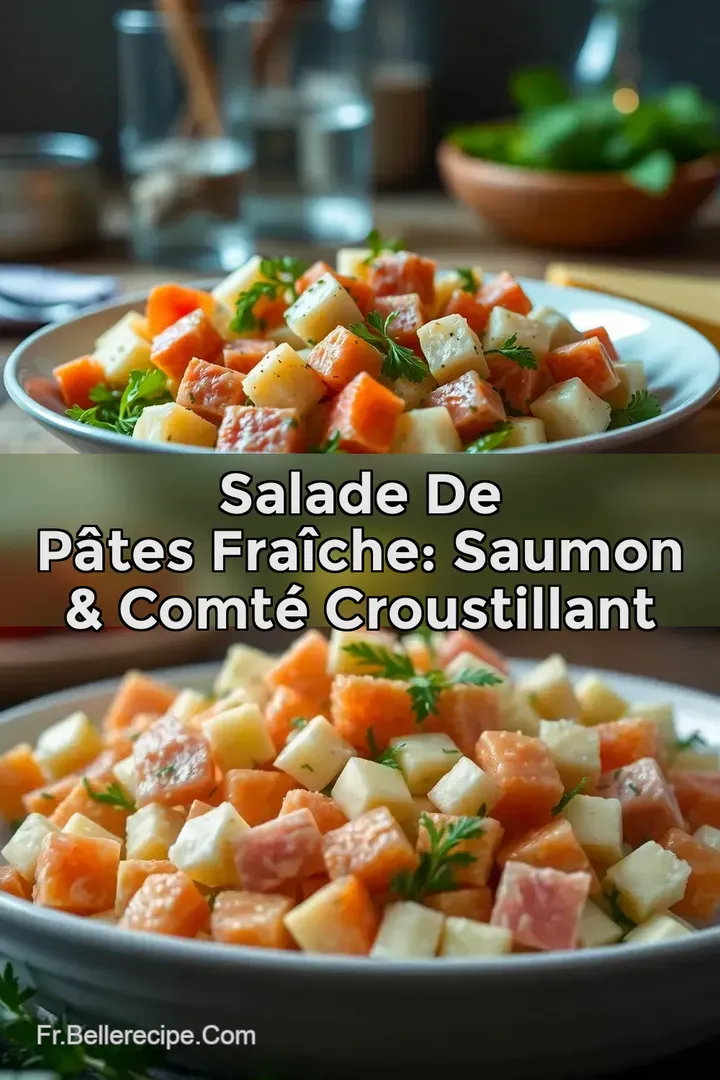 Salade de P&acirc;tes Fra&icirc;che: Saumon & Comt&eacute; Croustillant