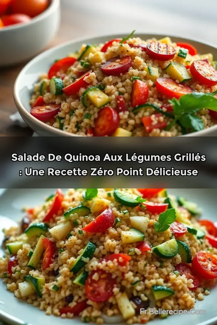 Salade de Quinoa aux L&eacute;gumes Grill&eacute;s : Une Recette Z&eacute;ro Point D&eacute;licieuse