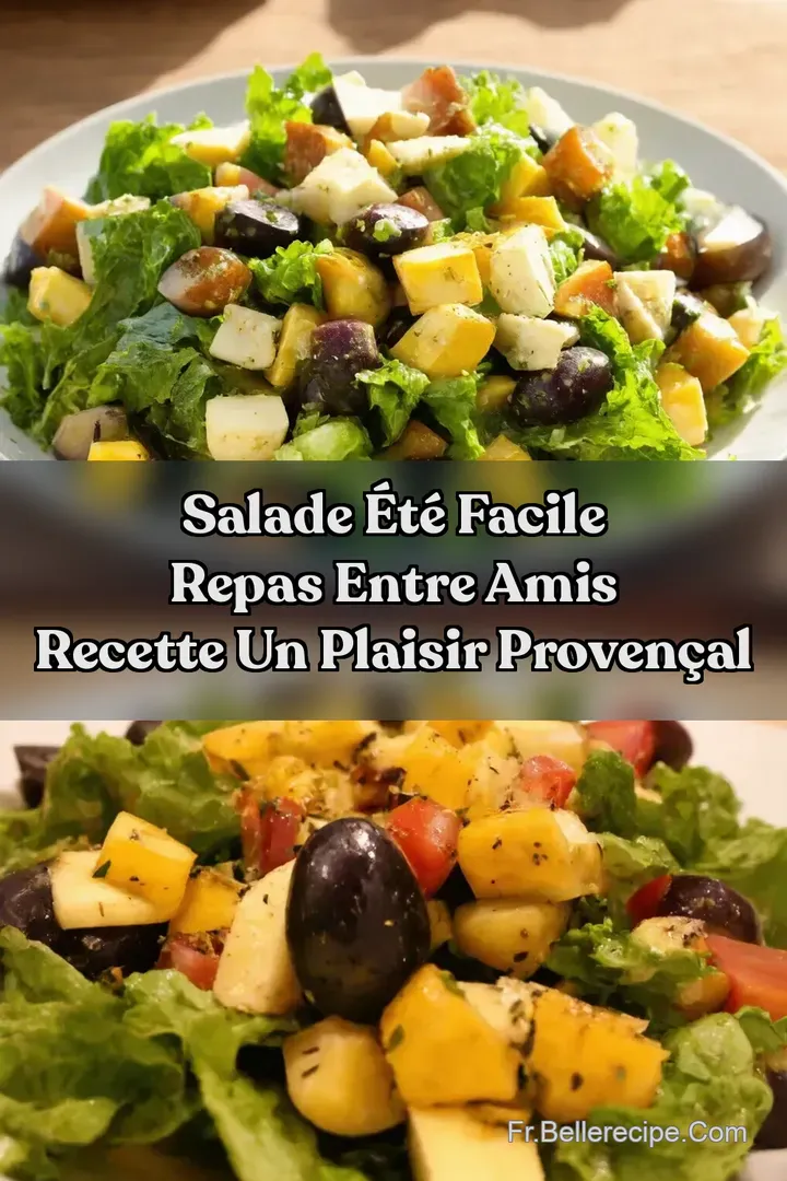 Salade &Eacute;t&eacute; Facile repas entre amis recette Un Plaisir Proven&ccedil;al