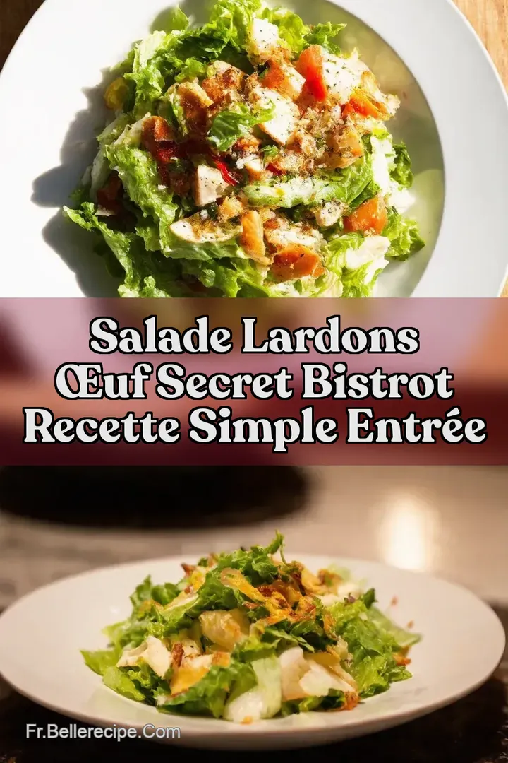Salade Lardons &OElig;uf Secret Bistrot Recette Simple Entr&eacute;e