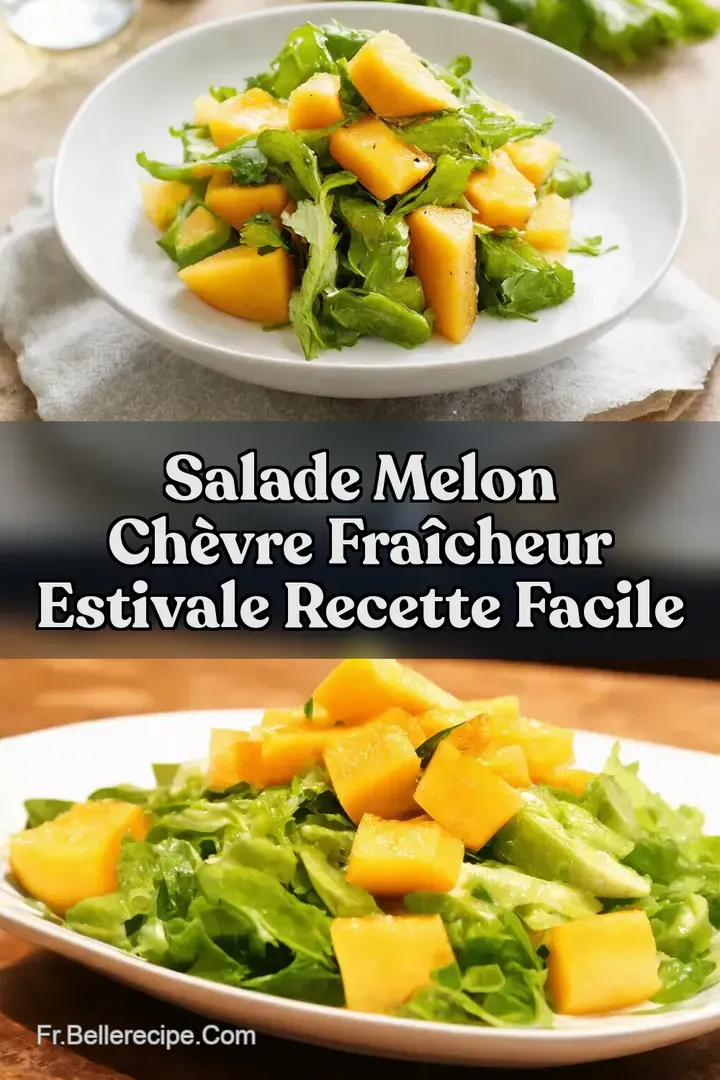 Salade Melon Ch&egrave;vre Fra&icirc;cheur estivale Recette Facile