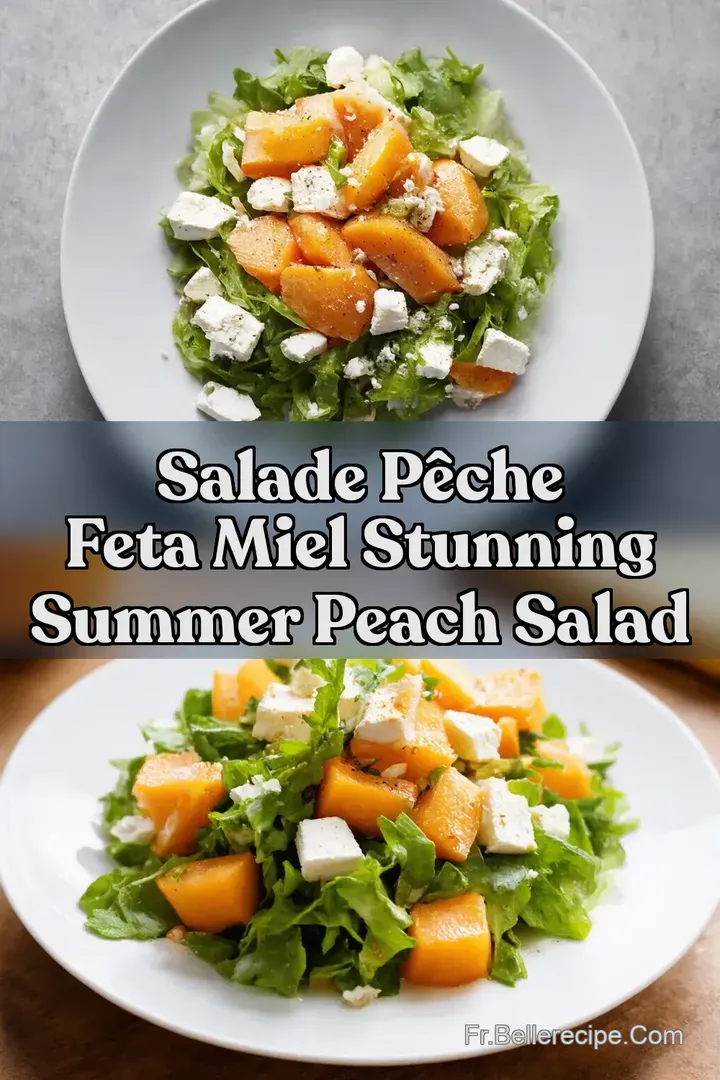 Salade P&ecirc;che Feta Miel Stunning Summer Peach Salad