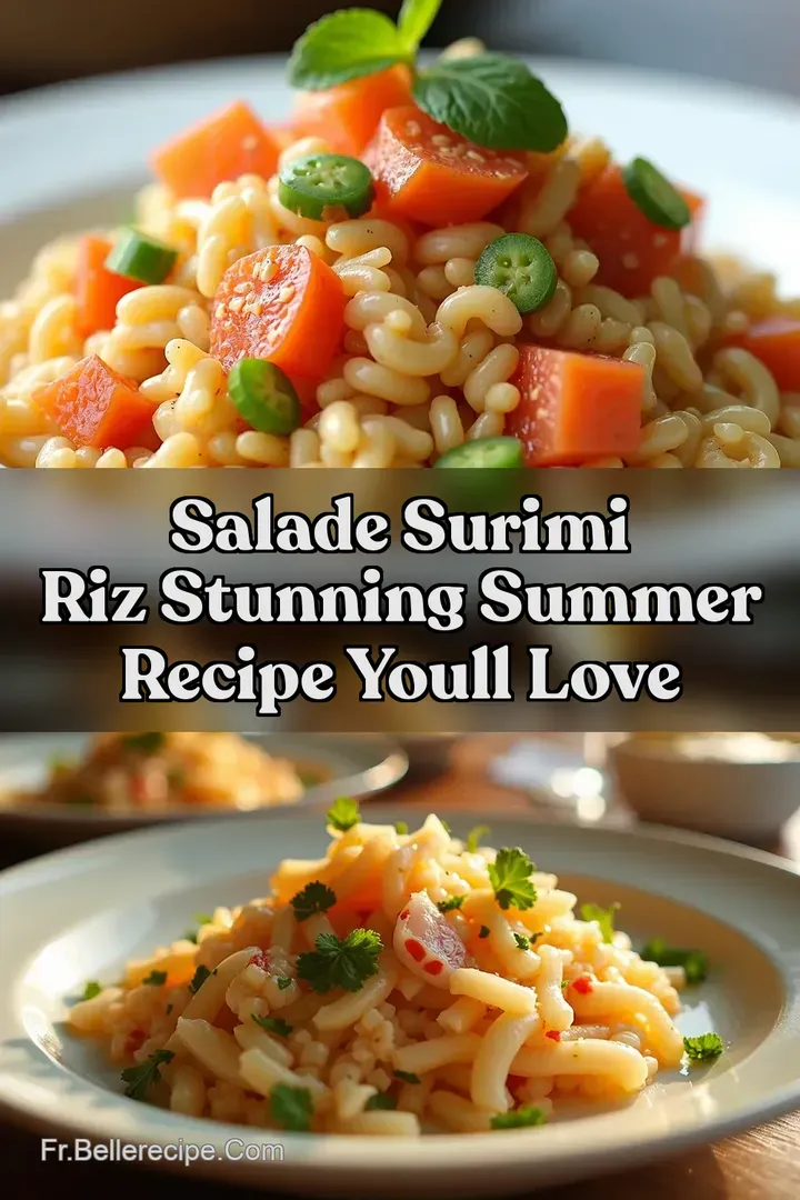Salade Surimi Riz Stunning Summer Recipe Youll Love
