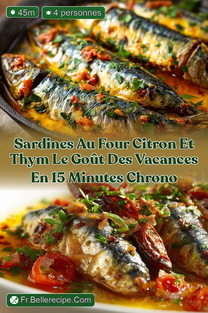 Sardines au Four Citron et Thym Le go&ucirc;t des vacances en 15 minutes chrono