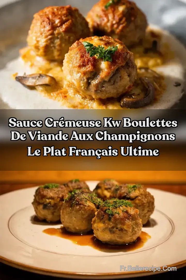 Sauce Cr&eacute;meuse kw Boulettes de Viande aux Champignons le Plat Fran&ccedil;ais Ultime