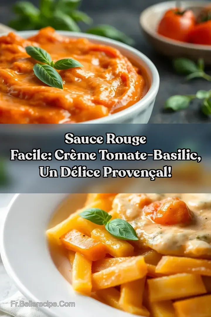Sauce Rouge Facile: Cr&egrave;me Tomate-Basilic Un D&eacute;lice Proven&ccedil;al!