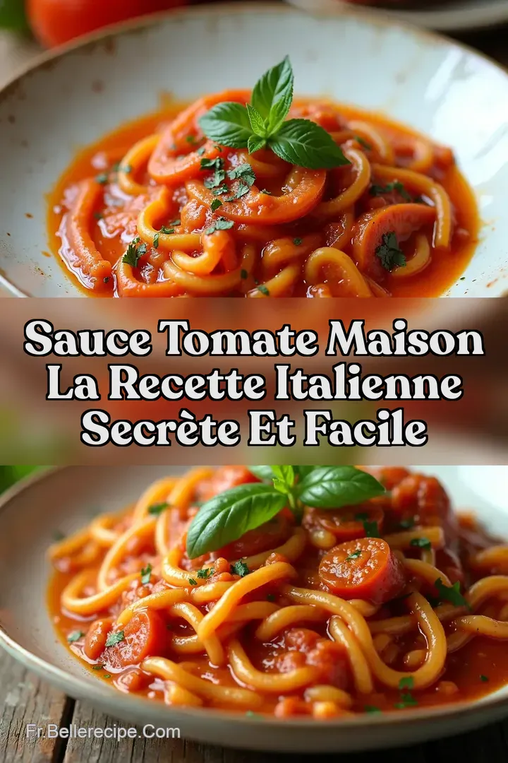 Sauce Tomate Maison La Recette Italienne Secr&egrave;te et Facile