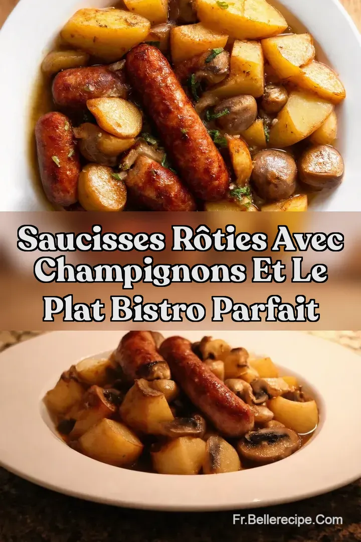 Saucisses R&ocirc;ties avec Champignons et Le Plat Bistro Parfait