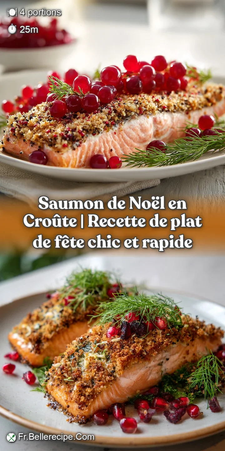 Close-up of moist, pink salmon fillet peeking through golden, flaky pastry, with a vibrant shimmer from pink peppercorns.