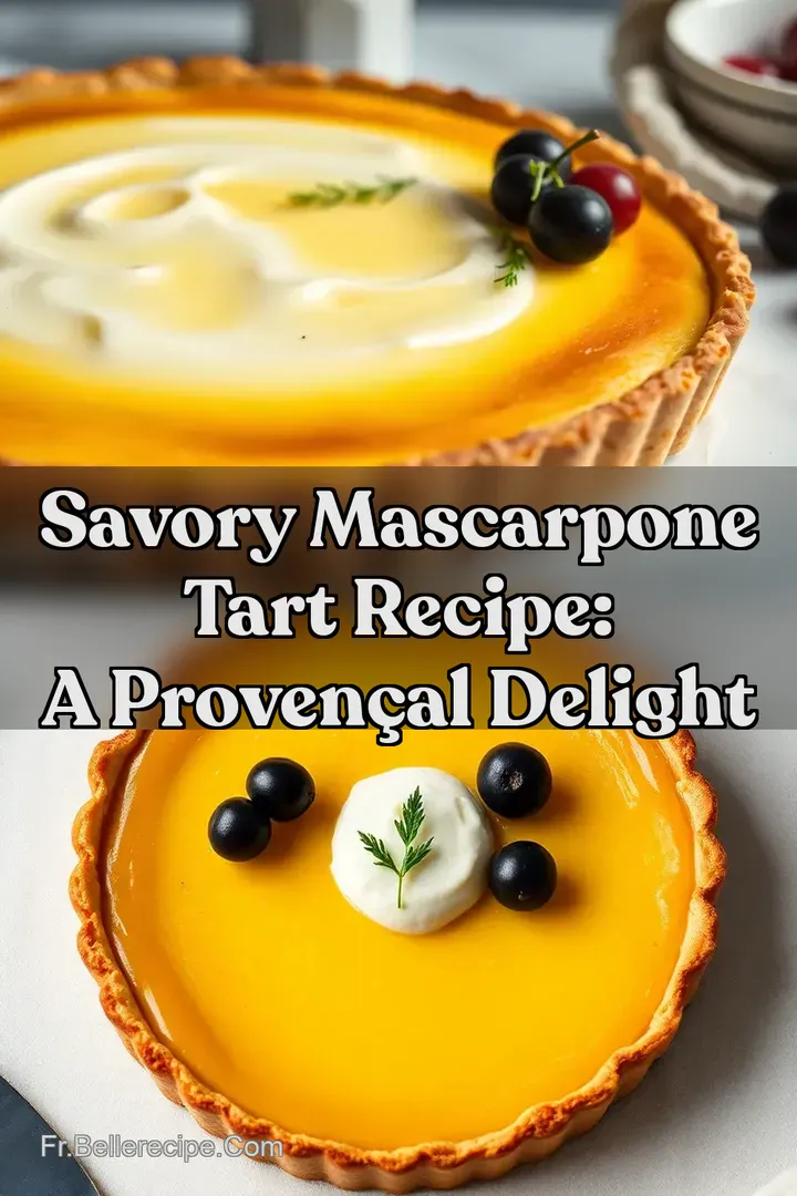 Savory Mascarpone Tart Recipe: A Proven&ccedil;al Delight