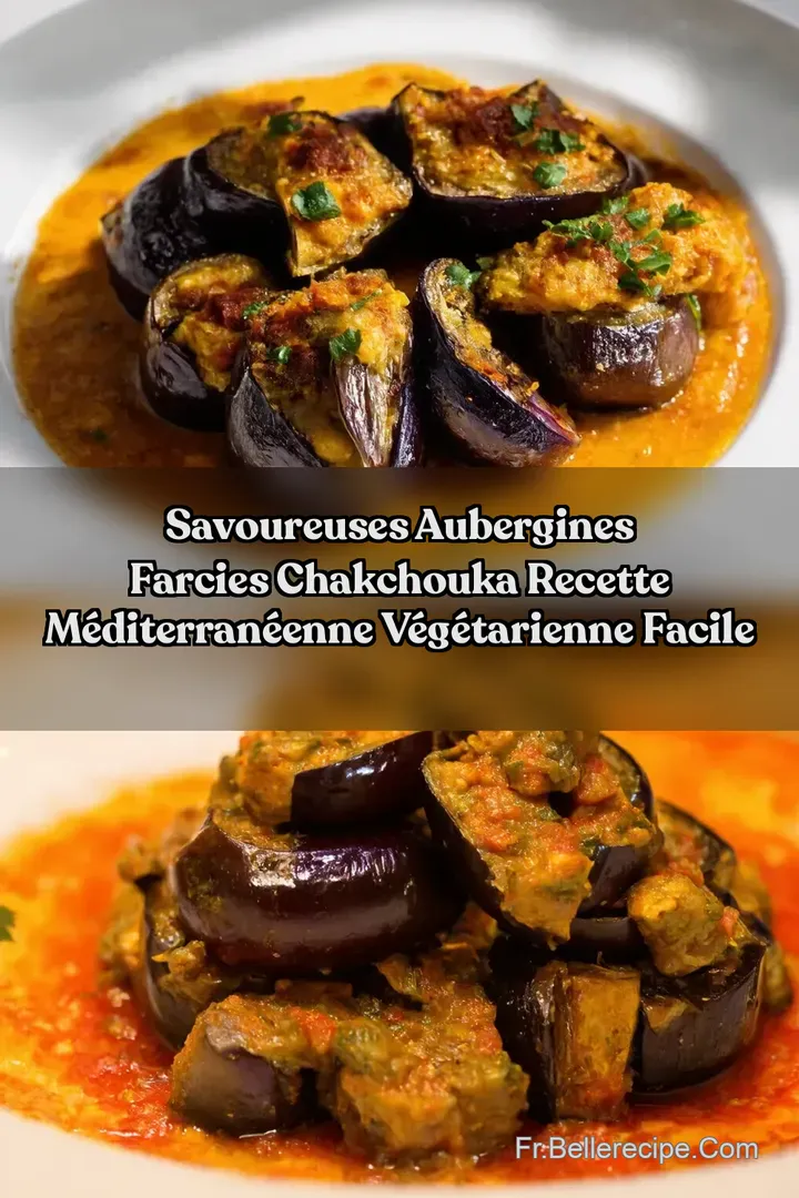 Savoureuses Aubergines Farcies Chakchouka Recette M&eacute;diterran&eacute;enne V&eacute;g&eacute;tarienne Facile