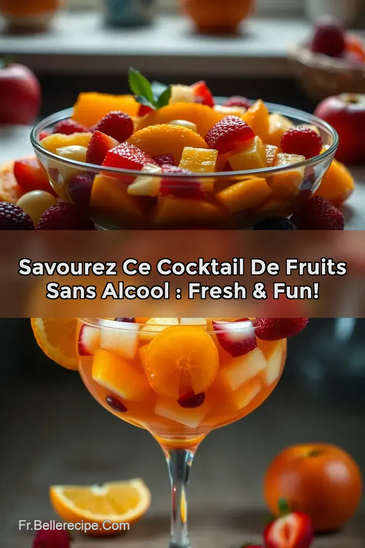 Savourez ce Cocktail de Fruits sans Alcool : Fresh & Fun!