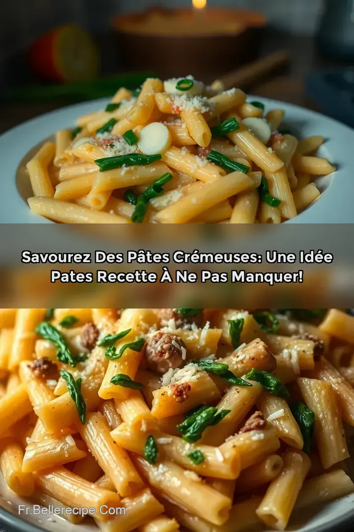 Savourez des P&acirc;tes Cr&eacute;meuses: Une Id&eacute;e Pates Recette &agrave; ne pas Manquer!