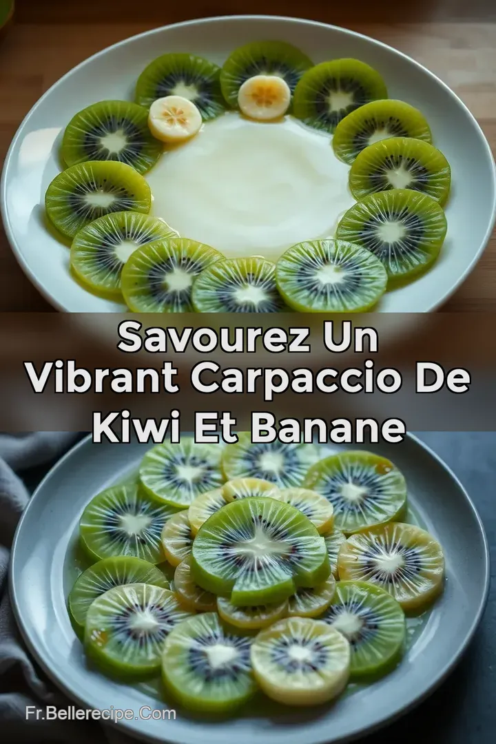 Savourez un Vibrant Carpaccio de Kiwi et Banane