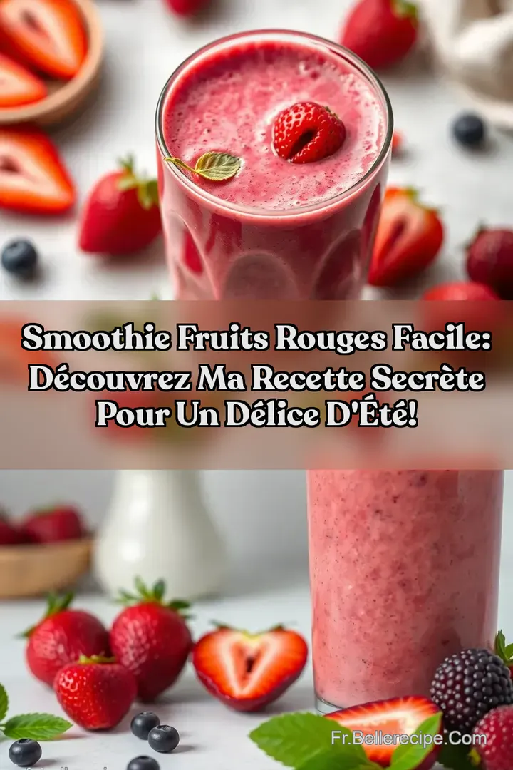 Smoothie Fruits Rouges Facile: D&eacute;couvrez Ma Recette Secr&egrave;te Pour Un D&eacute;lice d &Eacute;t&eacute;!