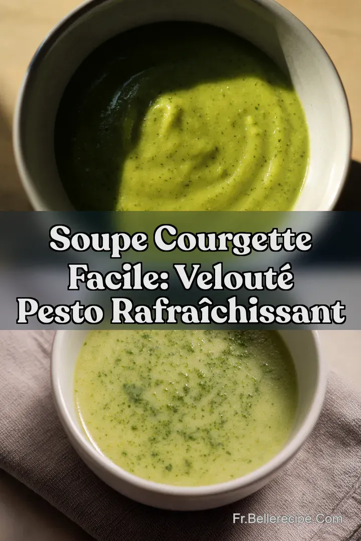Soupe Courgette Facile: Velout&eacute; Pesto Rafra&icirc;chissant