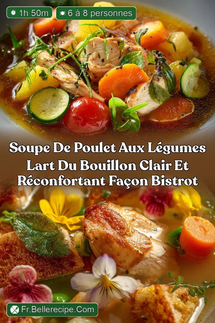 Soupe de Poulet aux L&eacute;gumes Lart du bouillon clair et r&eacute;confortant fa&ccedil;on bistrot