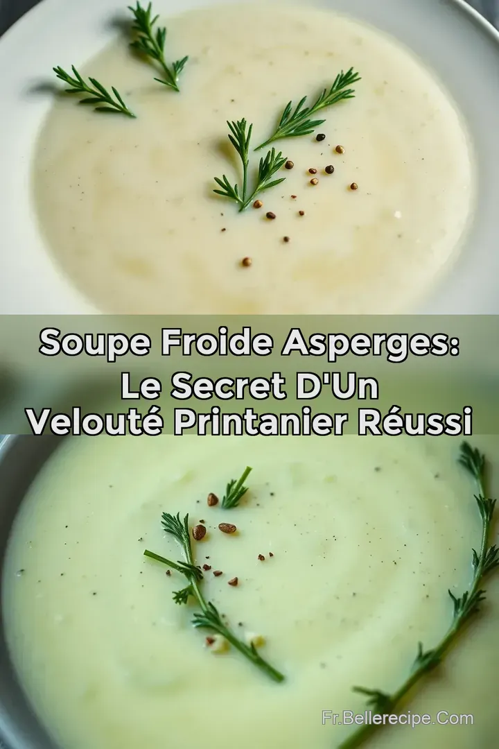 Soupe Froide Asperges: Le secret d un velout&eacute; printanier r&eacute;ussi