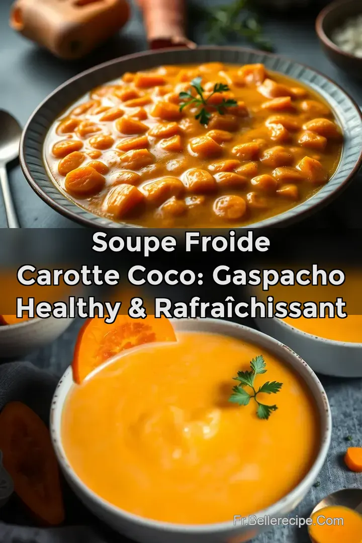 Soupe froide carotte coco: Gaspacho Healthy & Rafra&icirc;chissant