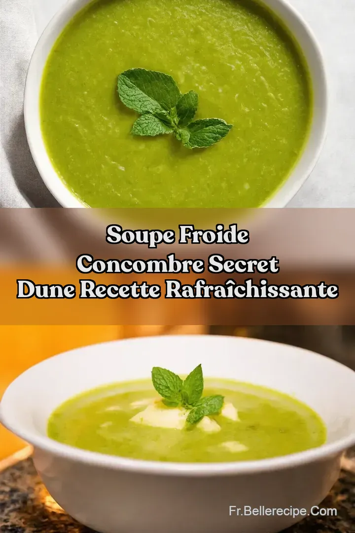 Soupe Froide Concombre Secret dune Recette Rafra&icirc;chissante