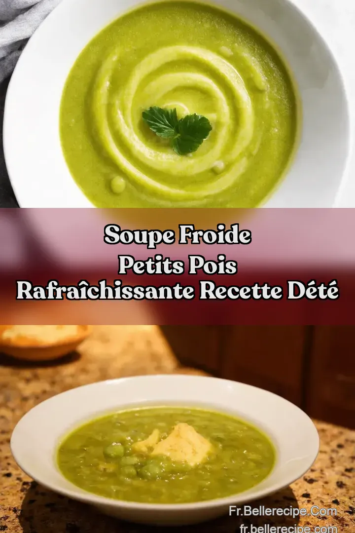 Soupe froide petits pois Rafra&icirc;chissante recette d&eacute;t&eacute;