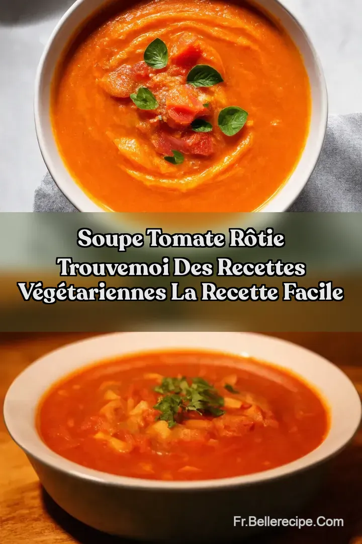 Soupe Tomate R&ocirc;tie trouvemoi des recettes v&eacute;g&eacute;tariennes LA recette facile