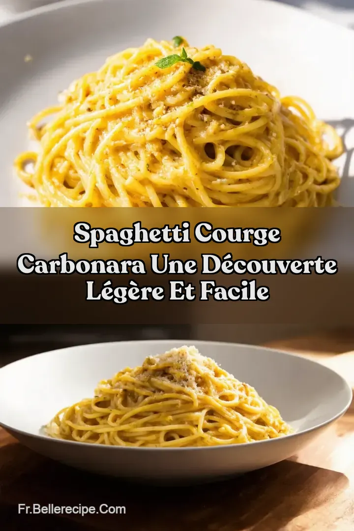 Spaghetti Courge Carbonara Une D&eacute;couverte L&eacute;g&egrave;re et Facile