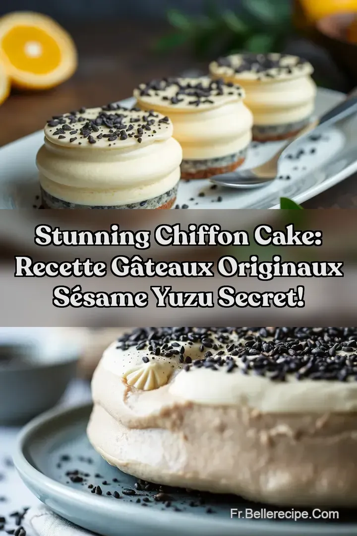 Stunning Chiffon Cake: Recette G&acirc;teaux Originaux S&eacute;same Yuzu Secret!