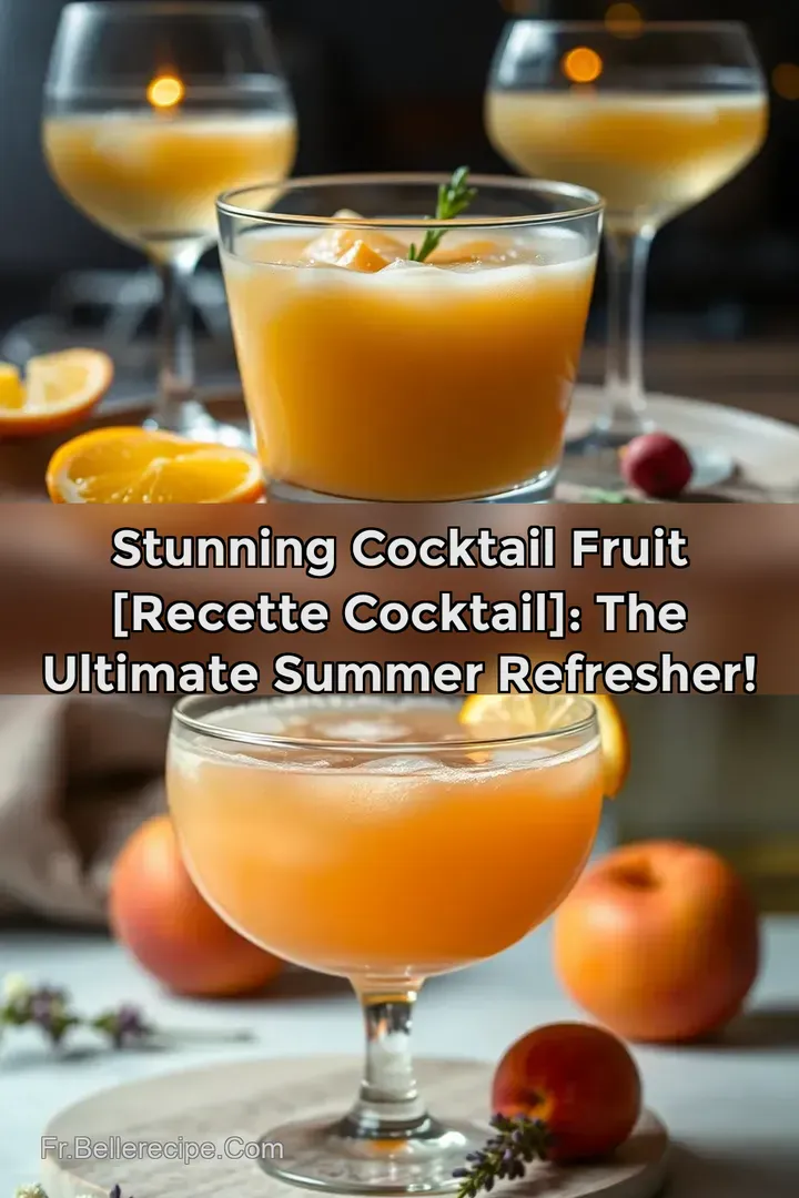 Stunning Cocktail Fruit [recette cocktail]: The Ultimate Summer Refresher!