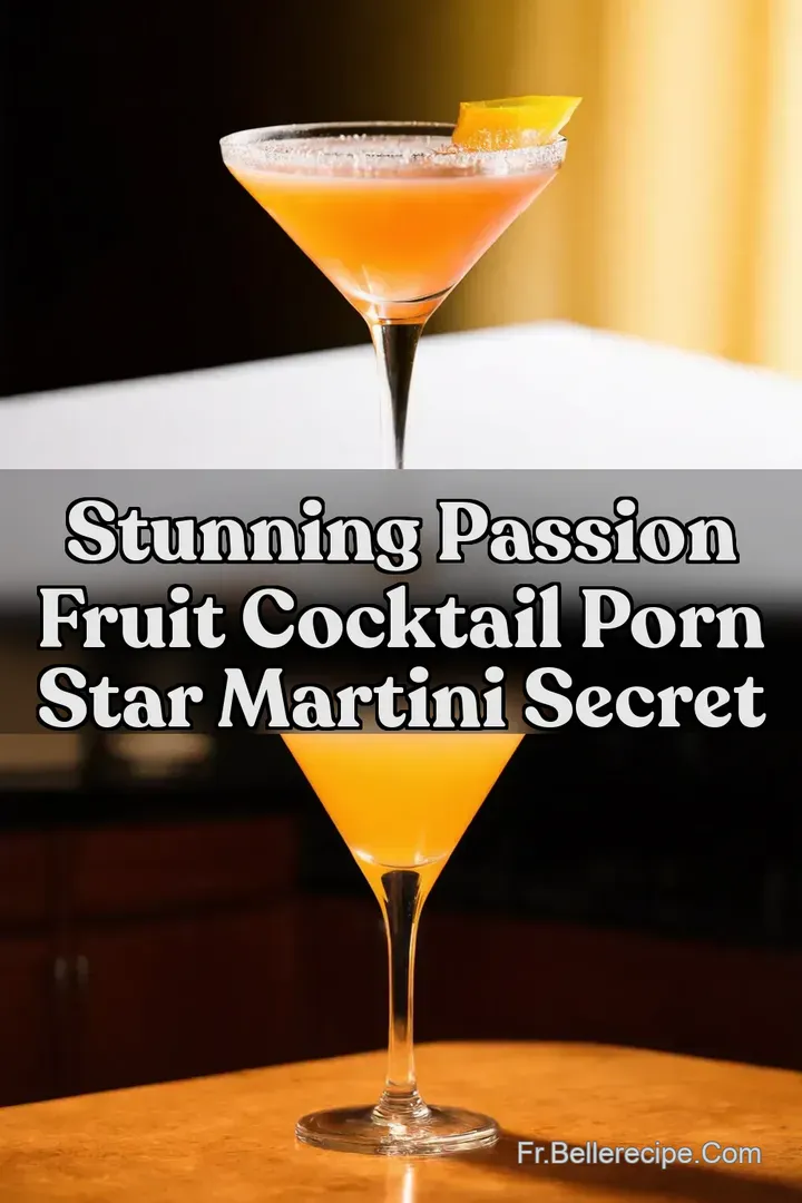 Stunning Passion Fruit Cocktail Porn Star Martini Secret