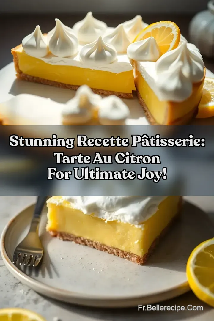 Stunning Recette P&acirc;tisserie: Tarte au Citron for Ultimate Joy!