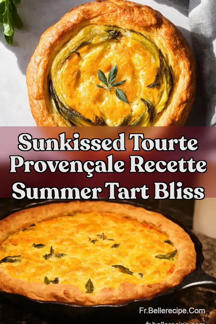 SunKissed Tourte Proven&ccedil;ale Recette Summer Tart Bliss
