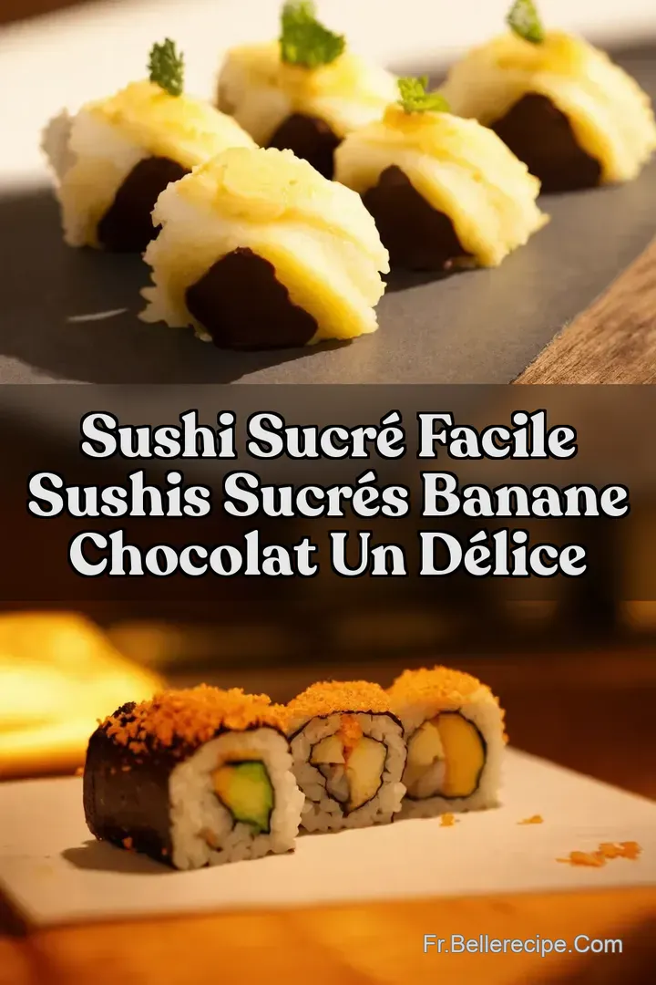 Sushi Sucr&eacute; Facile Sushis Sucr&eacute;s Banane Chocolat Un D&eacute;lice