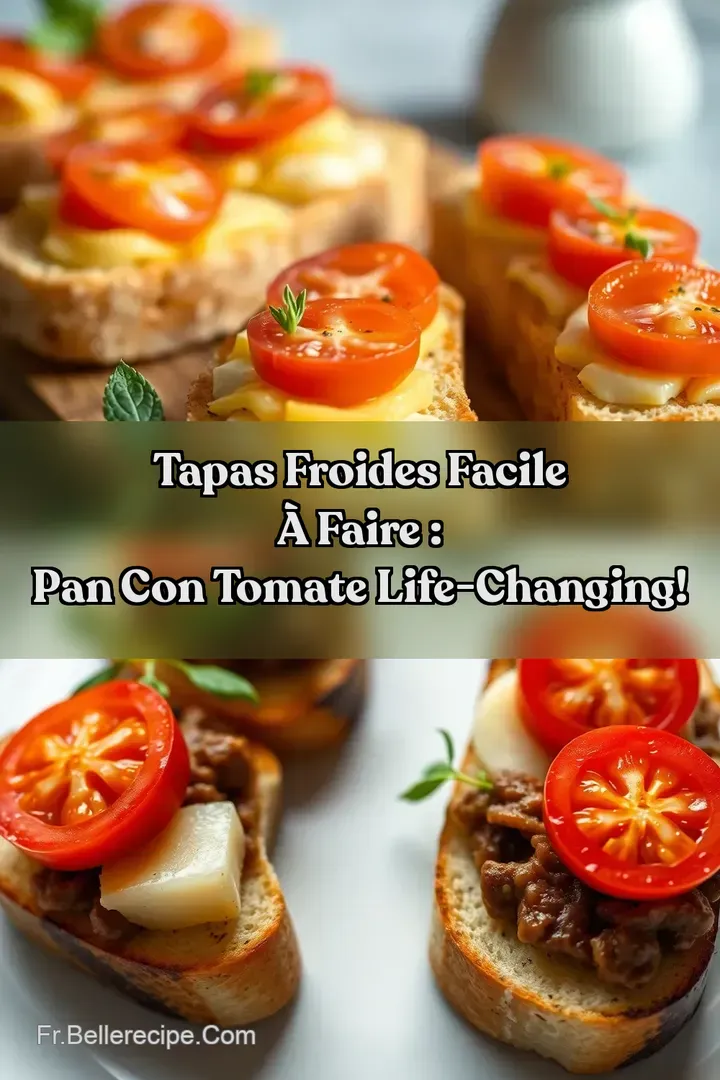 Tapas froides facile &agrave; faire : Pan con Tomate Life-Changing!