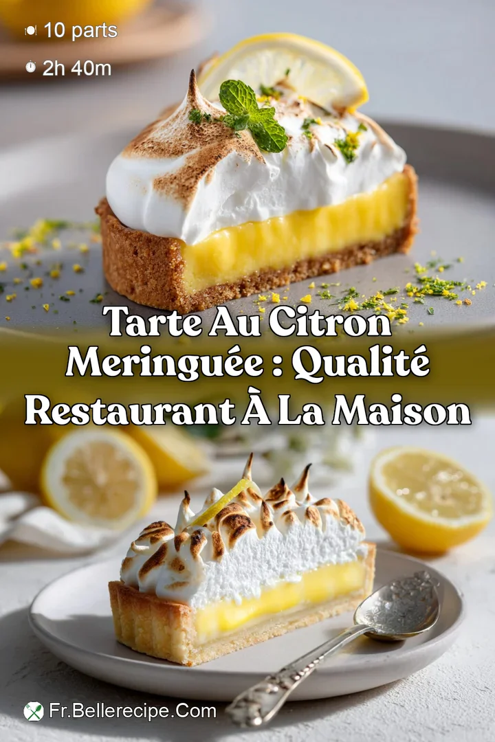 Tarte au Citron Meringu&eacute;e : Qualit&eacute; Restaurant &agrave; la Maison