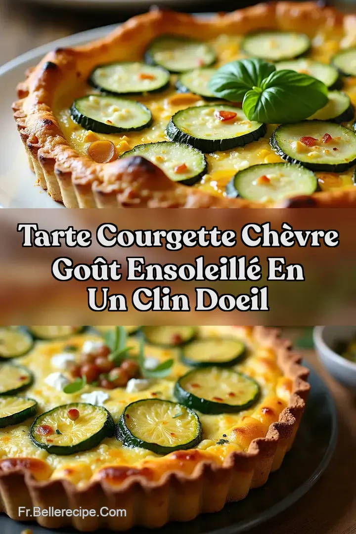 Tarte Courgette Ch&egrave;vre Go&ucirc;t Ensoleill&eacute; en un Clin dOeil