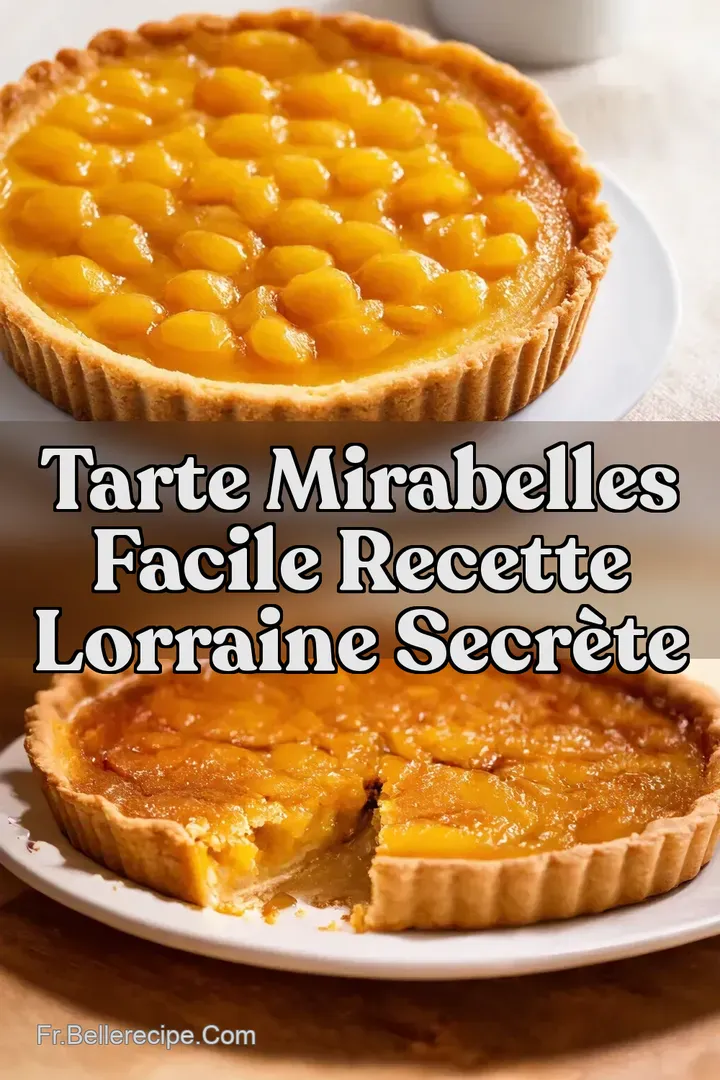 Tarte Mirabelles Facile Recette Lorraine Secr&egrave;te