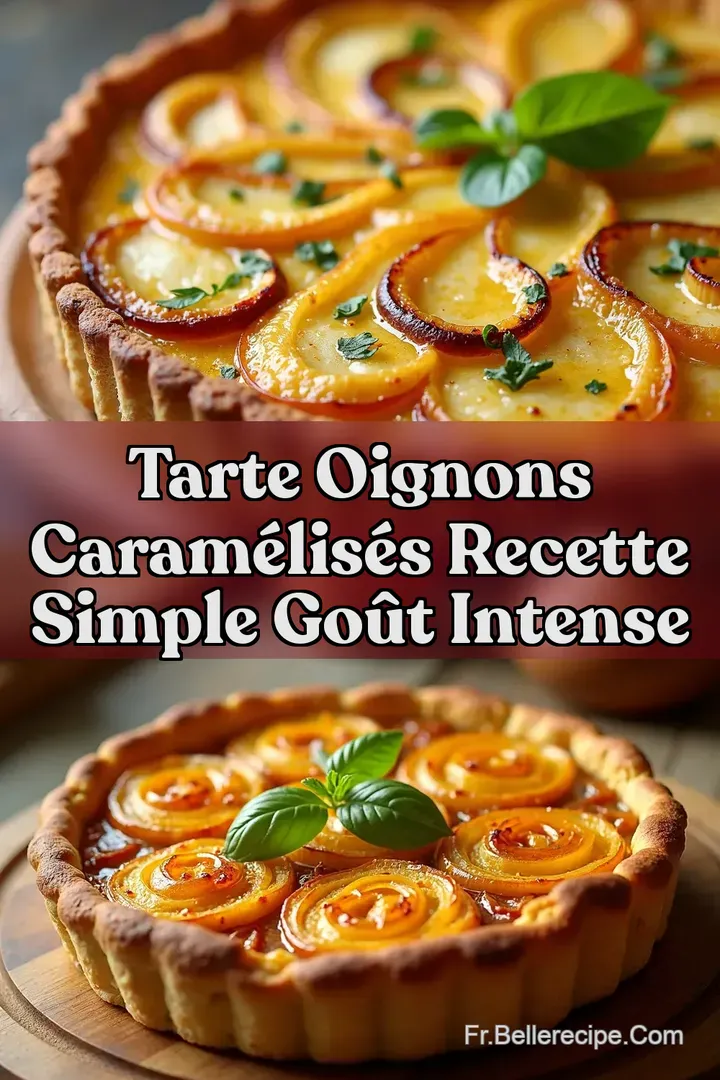 Tarte Oignons Caram&eacute;lis&eacute;s Recette Simple Go&ucirc;t Intense