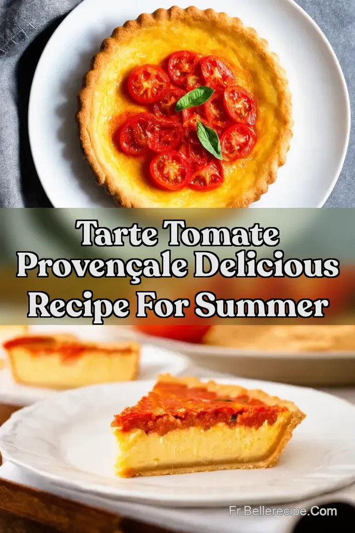 Tarte Tomate Proven&ccedil;ale Delicious Recipe for Summer
