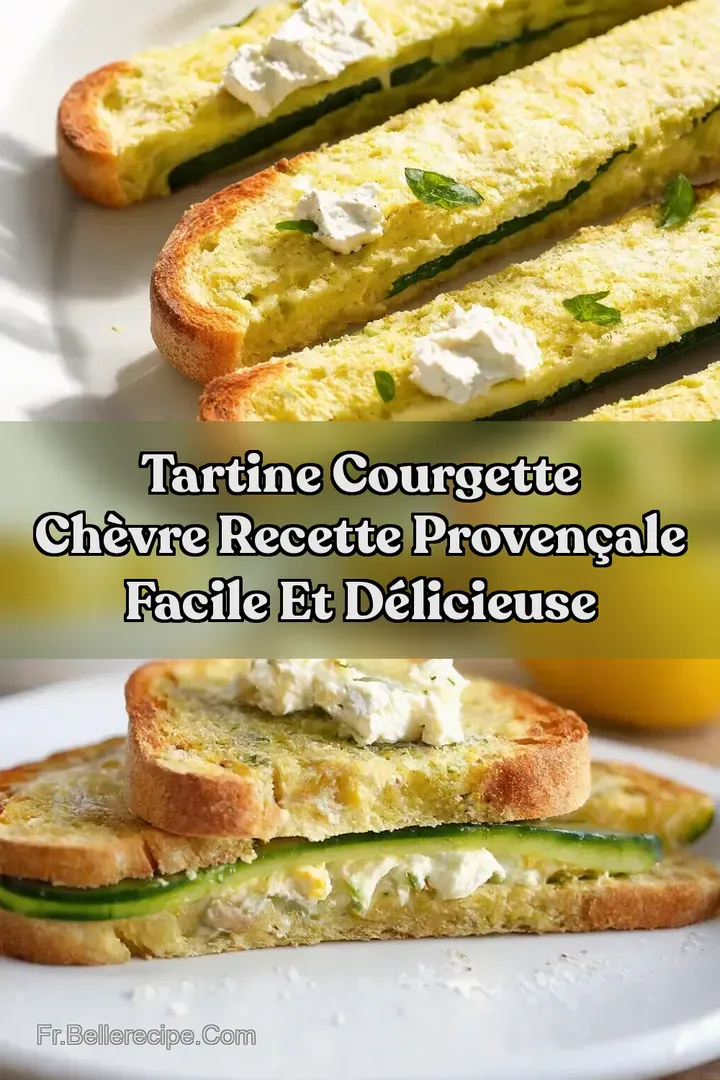 Tartine Courgette Ch&egrave;vre Recette Proven&ccedil;ale Facile et D&eacute;licieuse