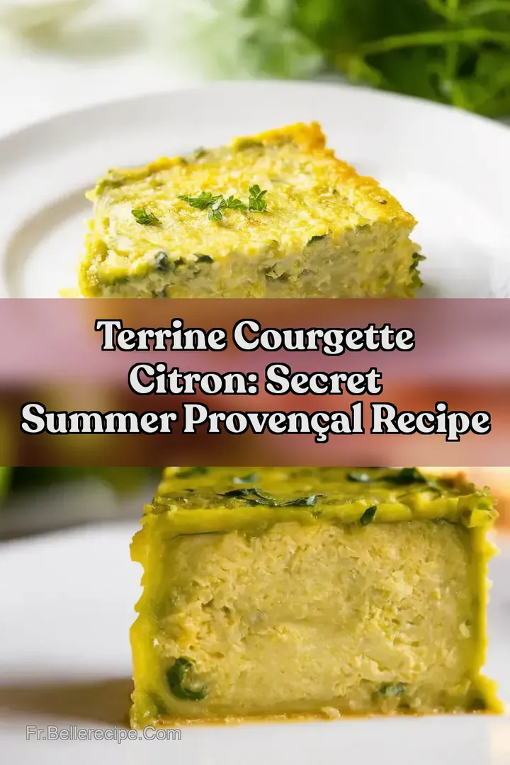 Terrine Courgette Citron: Secret Summer Proven&ccedil;al Recipe