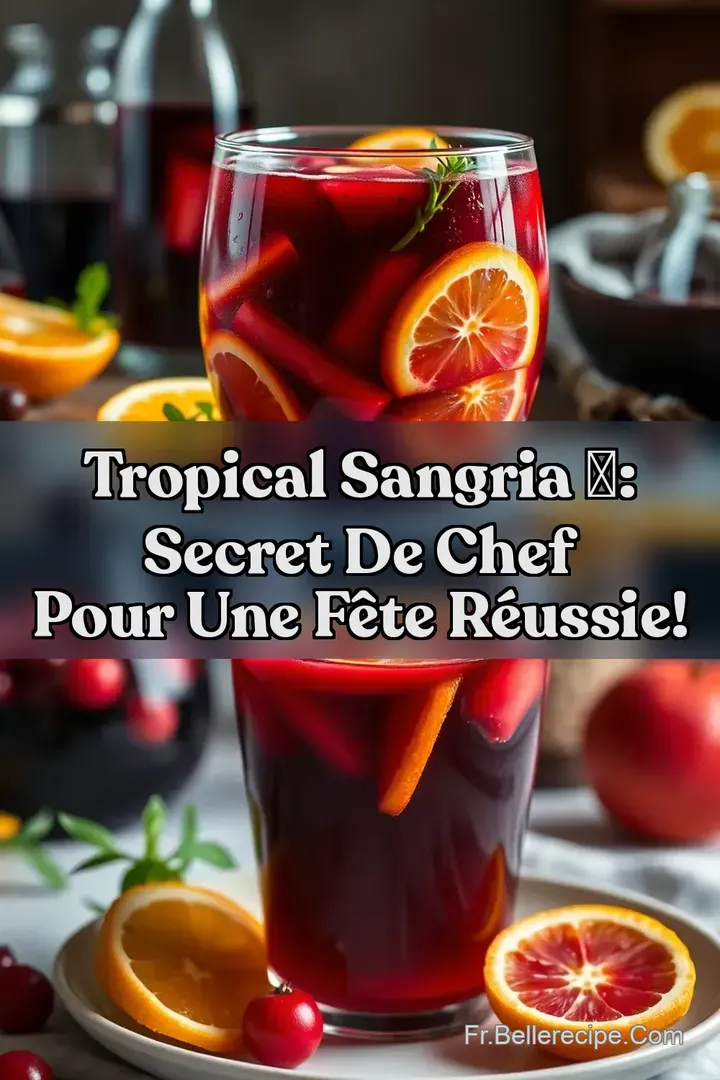 Tropical Sangria 🍹: Secret de Chef pour une F&ecirc;te R&eacute;ussie!
