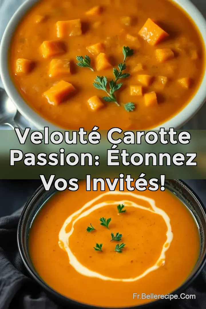 Velout&eacute; Carotte Passion: &Eacute;tonnez Vos Invit&eacute;s!