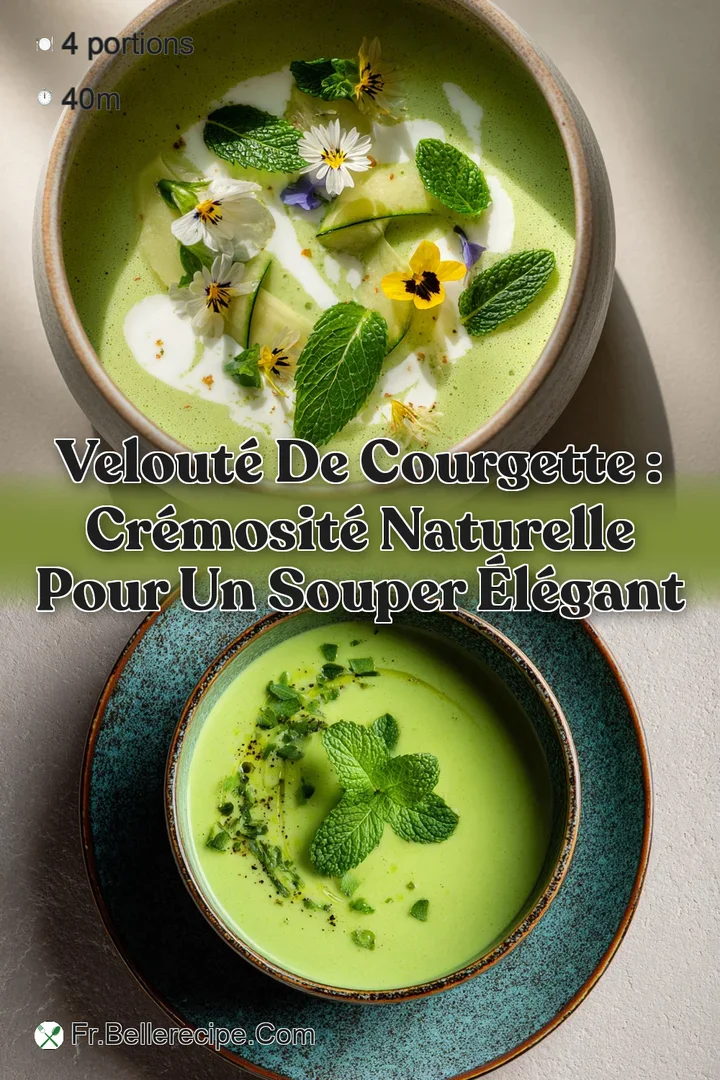 Velout&eacute; de courgette : Cr&eacute;mosit&eacute; Naturelle pour un Souper &Eacute;l&eacute;gant